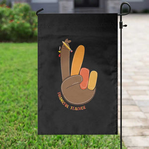 Funny Thanksgiving Teacher Garden Flag Thankful Teacher Turkey Pencil TS11 Print Your Wear