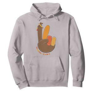 Funny Thanksgiving Teacher Hoodie Thankful Teacher Turkey Pencil TS11 Ice Gray Print Your Wear