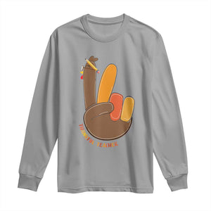 Funny Thanksgiving Teacher Long Sleeve Shirt Thankful Teacher Turkey Pencil TS11 Sport Gray Print Your Wear