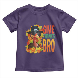Funny Thanksgiving Turkey Baby Shirt Give Thanks Bro Fall Season TS11 Purple Print Your Wear