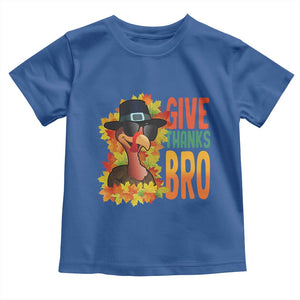 Funny Thanksgiving Turkey Baby Shirt Give Thanks Bro Fall Season TS11 Royal Blue Print Your Wear