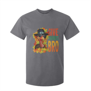 Funny Thanksgiving Turkey T Shirt For Kid Give Thanks Bro Fall Season TS11 Charcoal Print Your Wear