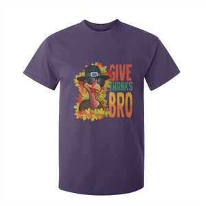 Funny Thanksgiving Turkey T Shirt For Kid Give Thanks Bro Fall Season TS11 Purple Print Your Wear