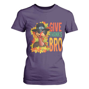 Funny Thanksgiving Turkey T Shirt For Women Give Thanks Bro Fall Season TS11 Purple Print Your Wear