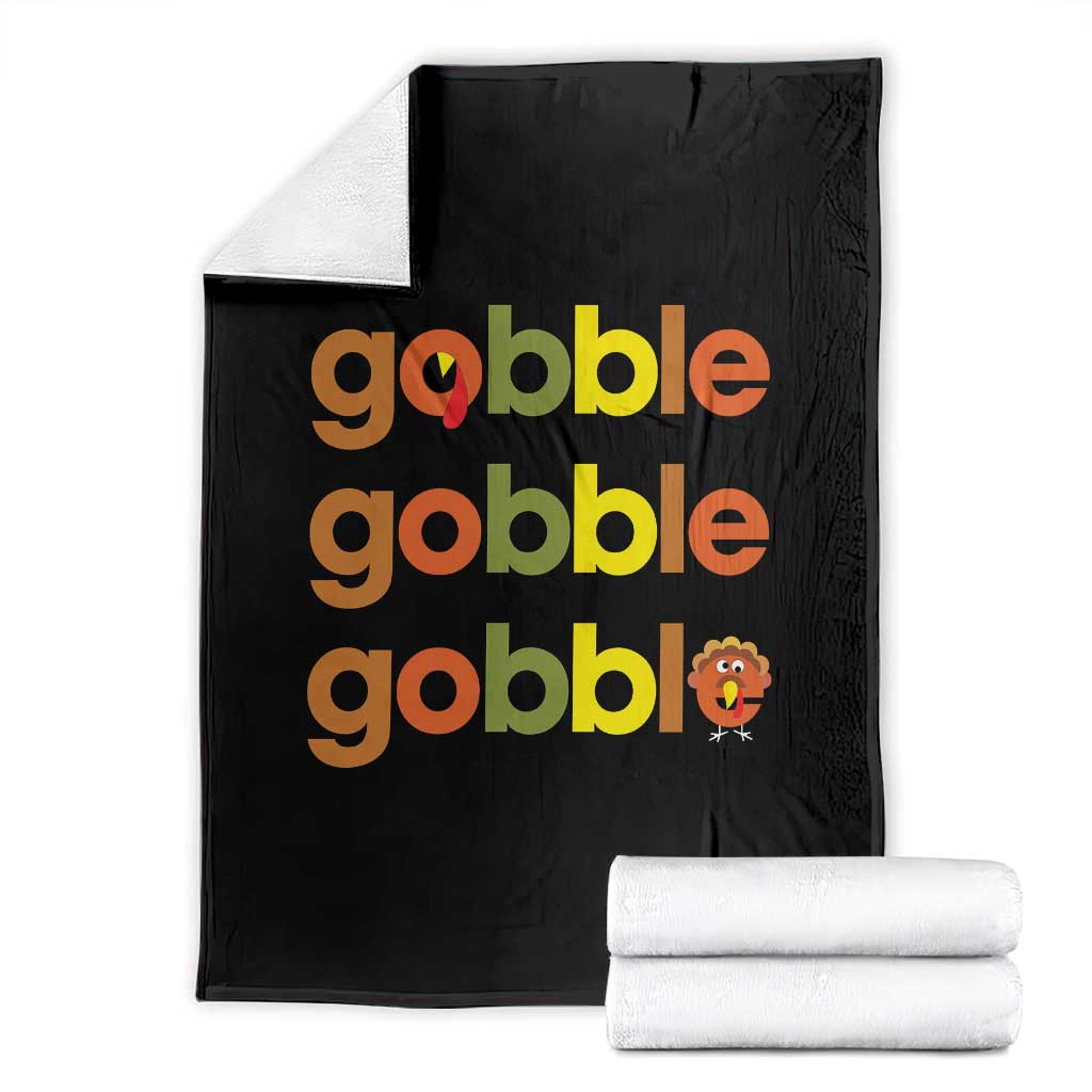 Funny Thanksgiving Turkey Gobble Throw Blanket Fall Season TS11 Black Print Your Wear