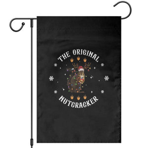 Funny Christmas Squirrel Garden Flag The Original Nutcracker Snowflake Xmas Neon Light TS11 Black Print Your Wear