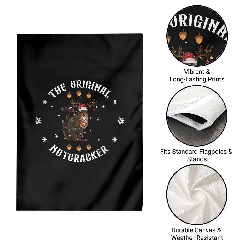 Funny Christmas Squirrel Garden Flag The Original Nutcracker Snowflake Xmas Neon Light TS11 Print Your Wear