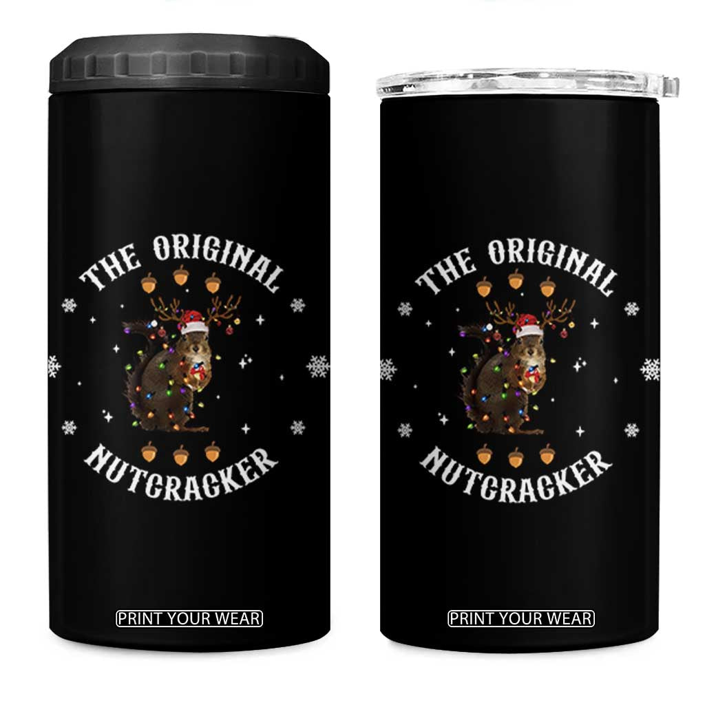 Funny Christmas Squirrel 4 in 1 Can Cooler Tumbler The Original Nutcracker Snowflake Xmas Neon Light TS11 One Size: 16 oz Black Print Your Wear
