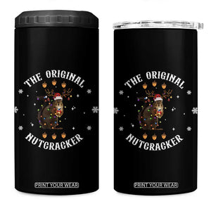 Funny Christmas Squirrel 4 in 1 Can Cooler Tumbler The Original Nutcracker Snowflake Xmas Neon Light TS11 One Size: 16 oz Black Print Your Wear