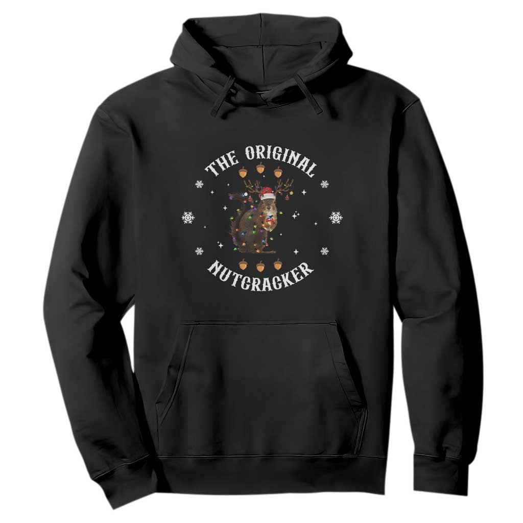 Funny Christmas Squirrel Hoodie The Original Nutcracker Snowflake Xmas Neon Light TS11 Black Print Your Wear