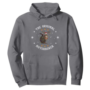 Funny Christmas Squirrel Hoodie The Original Nutcracker Snowflake Xmas Neon Light TS11 Charcoal Print Your Wear