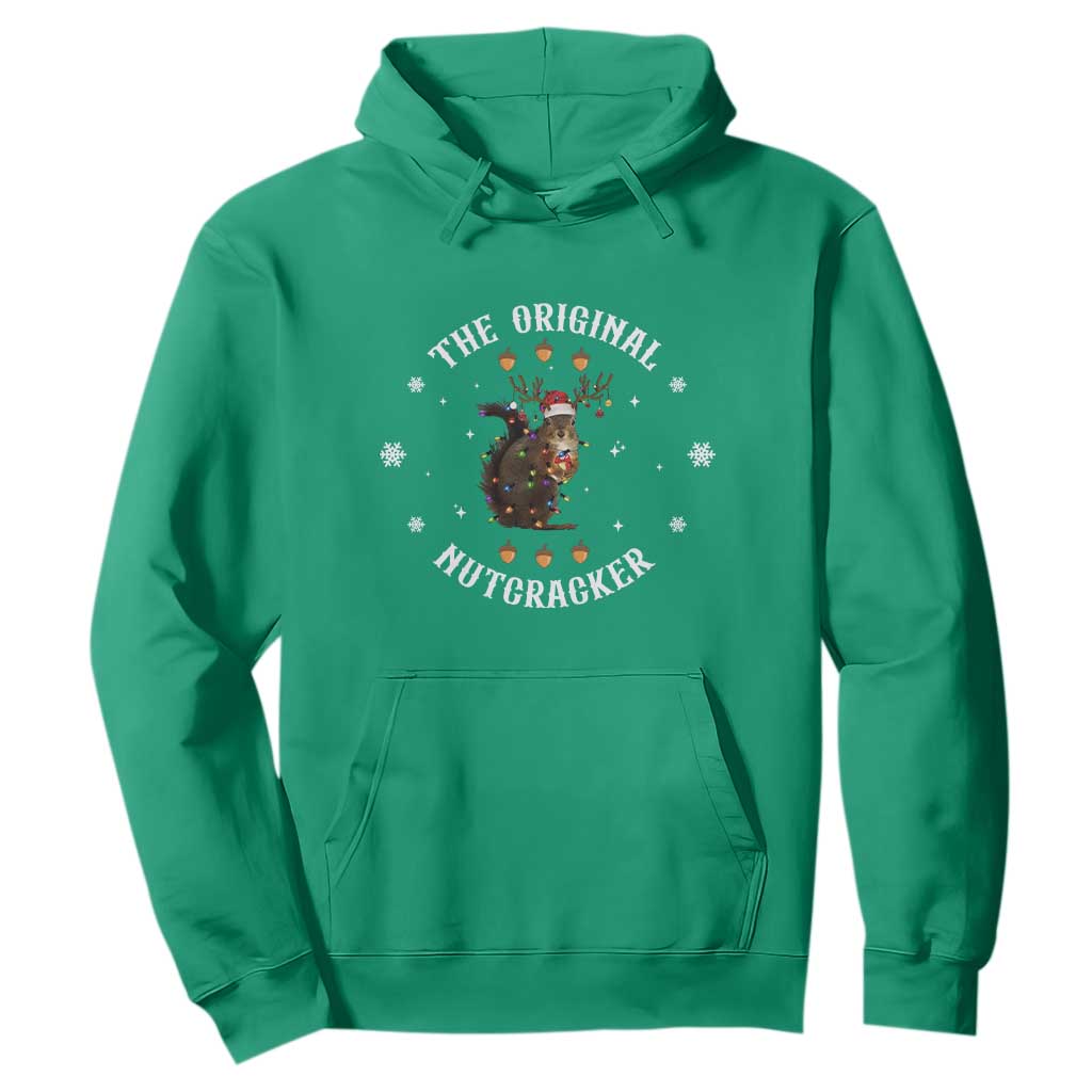Funny Christmas Squirrel Hoodie The Original Nutcracker Snowflake Xmas Neon Light TS11 Irish Green Print Your Wear