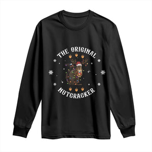 Funny Christmas Squirrel Long Sleeve Shirt The Original Nutcracker Snowflake Xmas Neon Light TS11 Black Print Your Wear