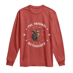Funny Christmas Squirrel Long Sleeve Shirt The Original Nutcracker Snowflake Xmas Neon Light TS11 Red Print Your Wear