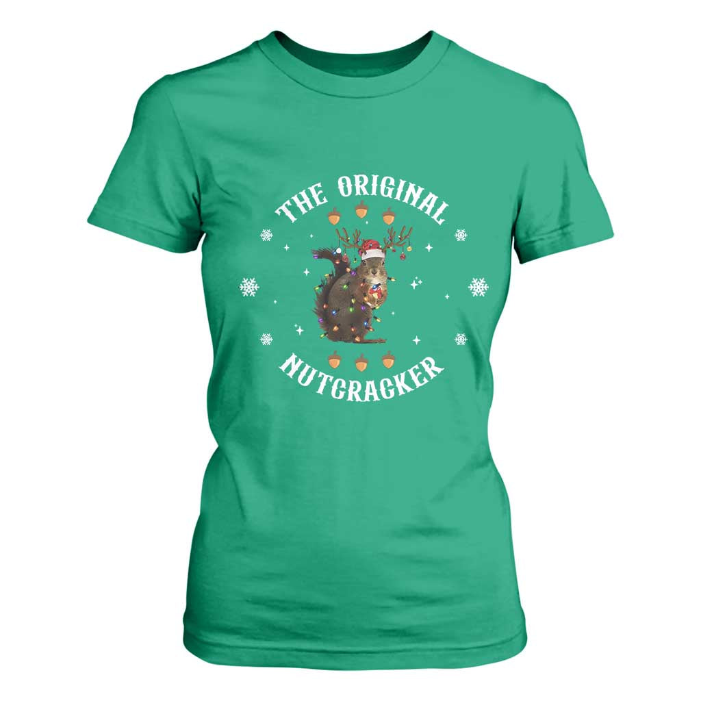 Funny Christmas Squirrel T Shirt For Women The Original Nutcracker Snowflake Xmas Neon Light TS11 Irish Green Print Your Wear