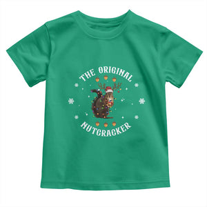 Funny Christmas Squirrel Toddler T Shirt The Original Nutcracker Snowflake Xmas Neon Light TS11 Irish Green Print Your Wear