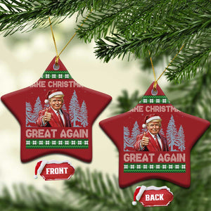 Funny Make Xmas Great Again Trump Christmas Ornament Xmas Tree TS11 Star Red Print Your Wear