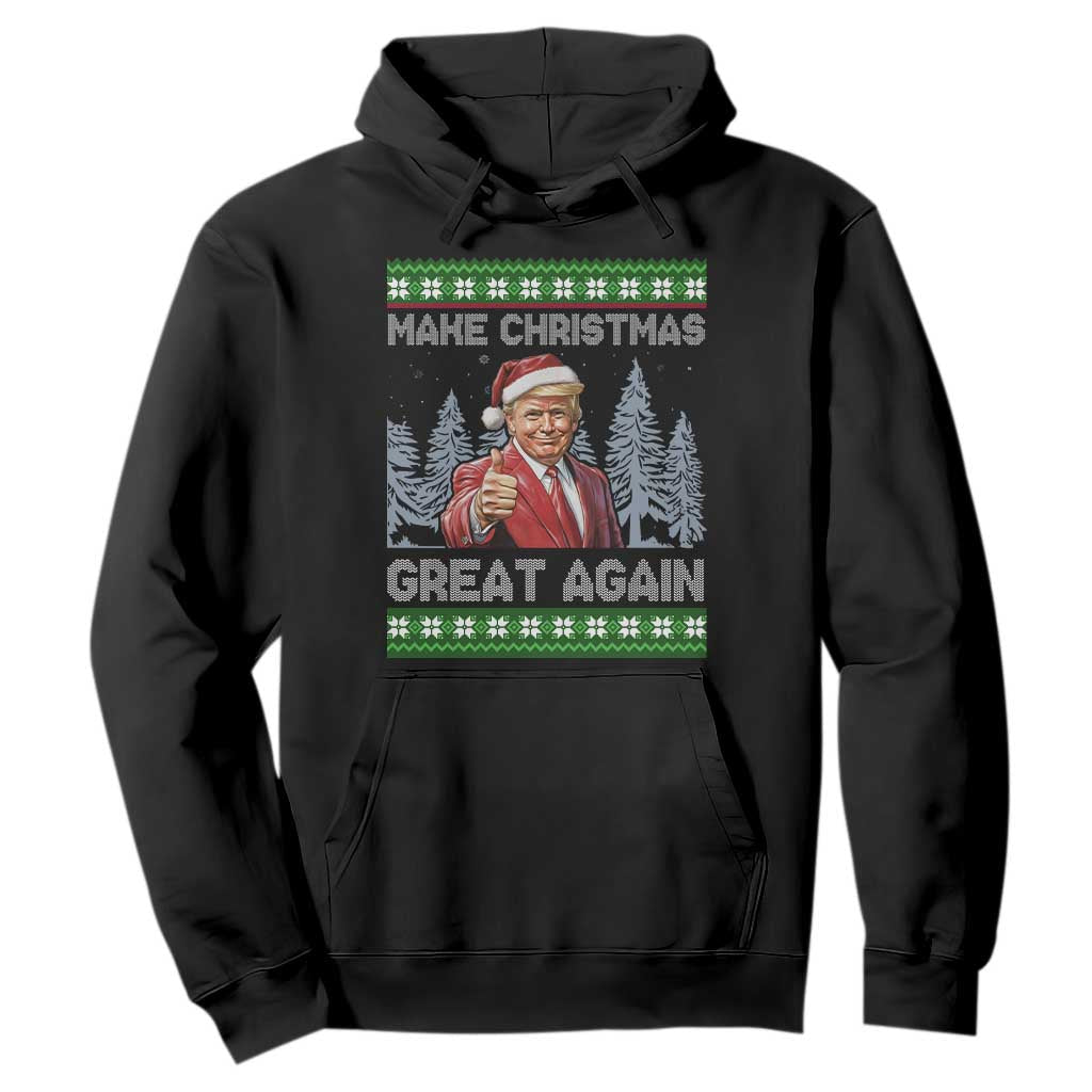 Funny Make Christmas Great Again Trump Hoodie Xmas Tree TS11 Black Print Your Wear