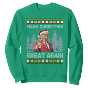 Funny Make Christmas Great Again Trump Sweatshirt Xmas Tree TS11 Irish Green Print Your Wear