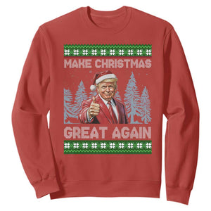 Funny Make Christmas Great Again Trump Sweatshirt Xmas Tree TS11 Red Print Your Wear