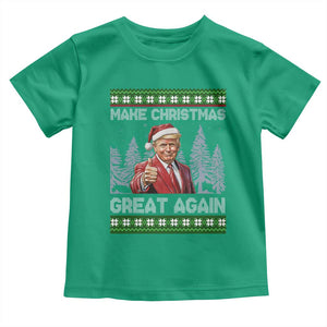 Funny Make Christmas Great Again Trump Toddler T Shirt Xmas Tree TS11 Irish Green Print Your Wear