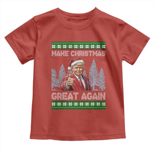 Funny Make Christmas Great Again Trump Toddler T Shirt Xmas Tree TS11 Red Print Your Wear
