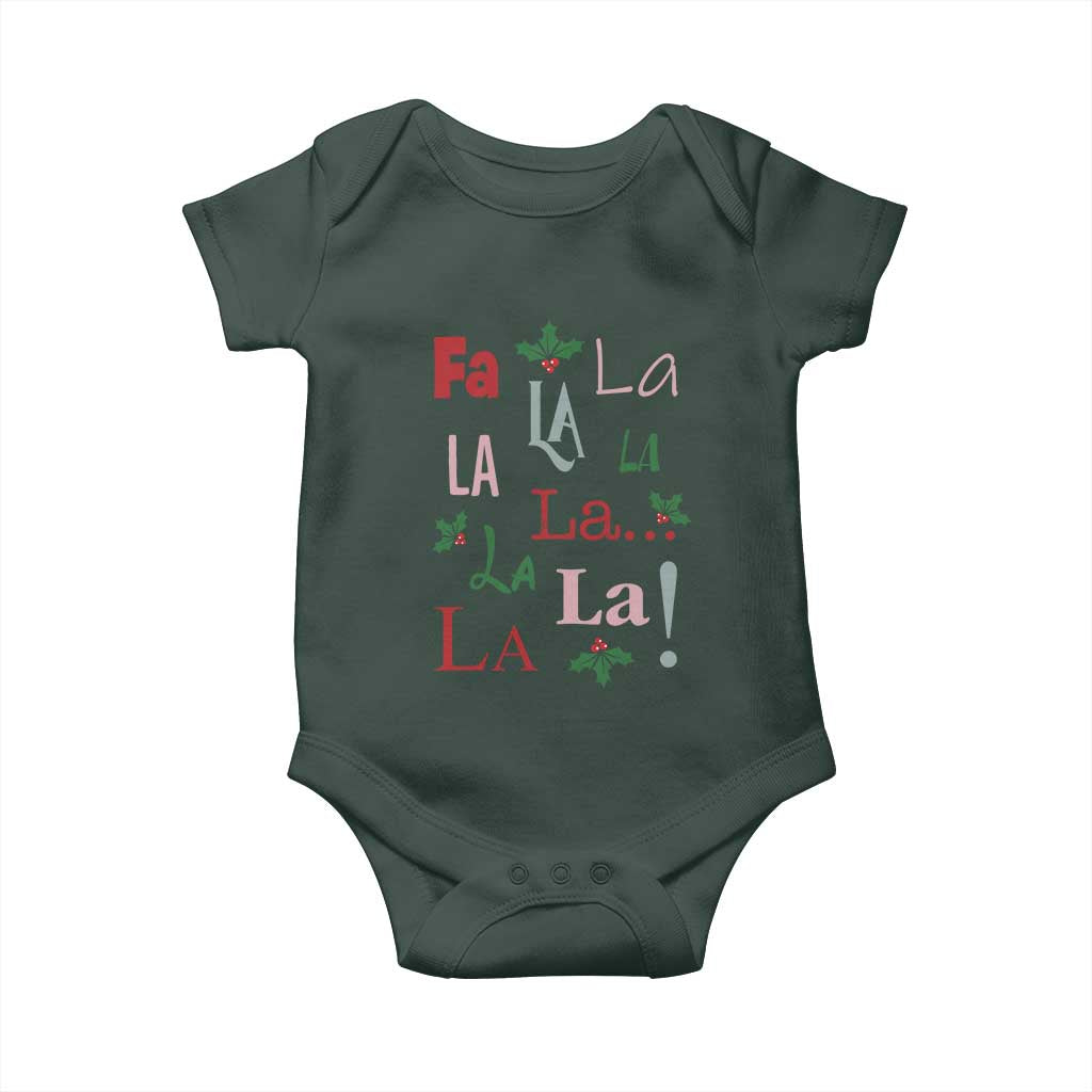 Funny Fa La La 8 Christmas Carol Song Baby Onesie Holiday Mistletoe TS11 Print Your Wear