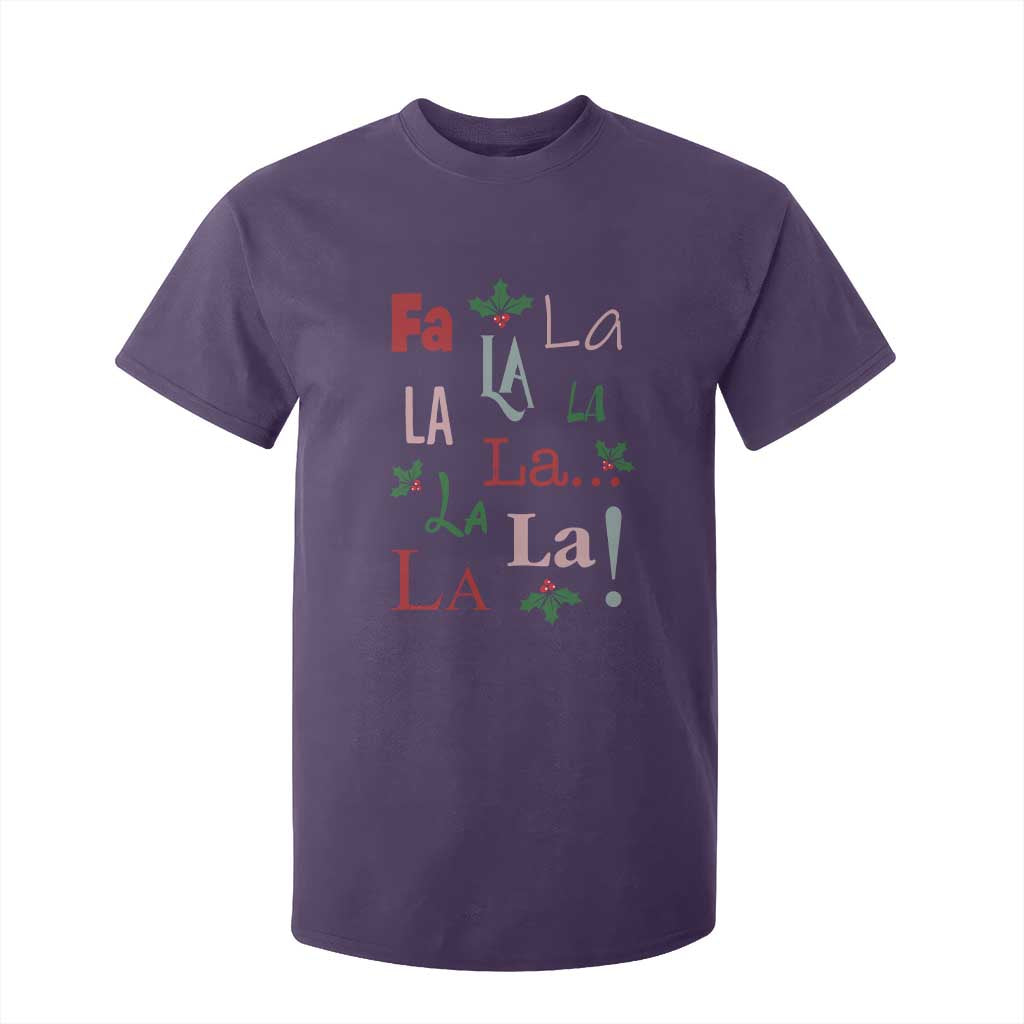 Funny Fa La La 8 Christmas Carol Song T Shirt For Kid Holiday Mistletoe TS11 Purple Print Your Wear