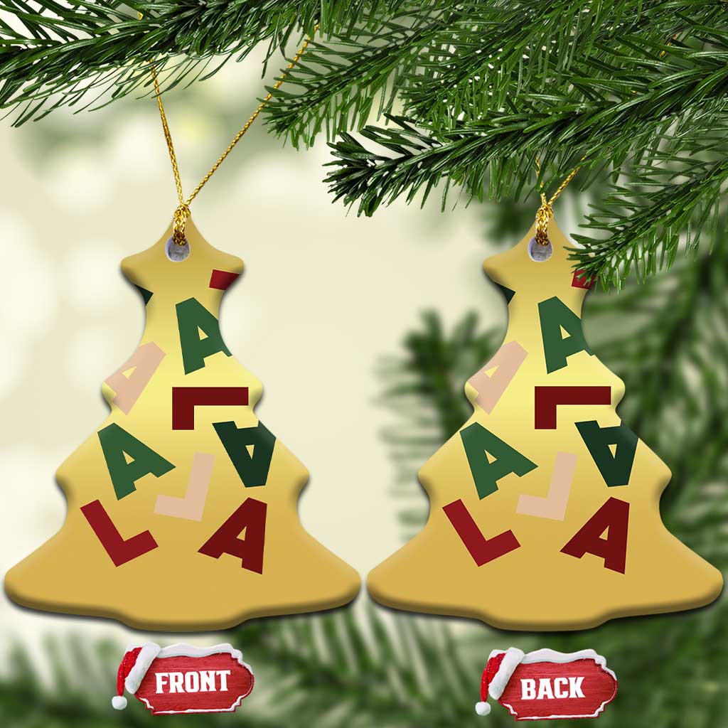 Funny Fa La La 8 Xmas Carol Holiday Christmas Ornament TS11 Christmas Tree Gold Print Your Wear