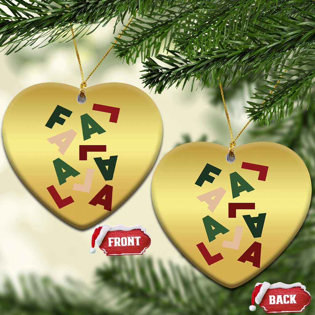 Funny Fa La La 8 Xmas Carol Holiday Christmas Ornament TS11 Heart Gold Print Your Wear
