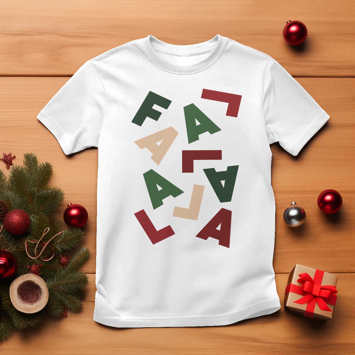 Funny Fa La La 8 Christmas Carol Holiday T Shirt TS11 White Print Your Wear