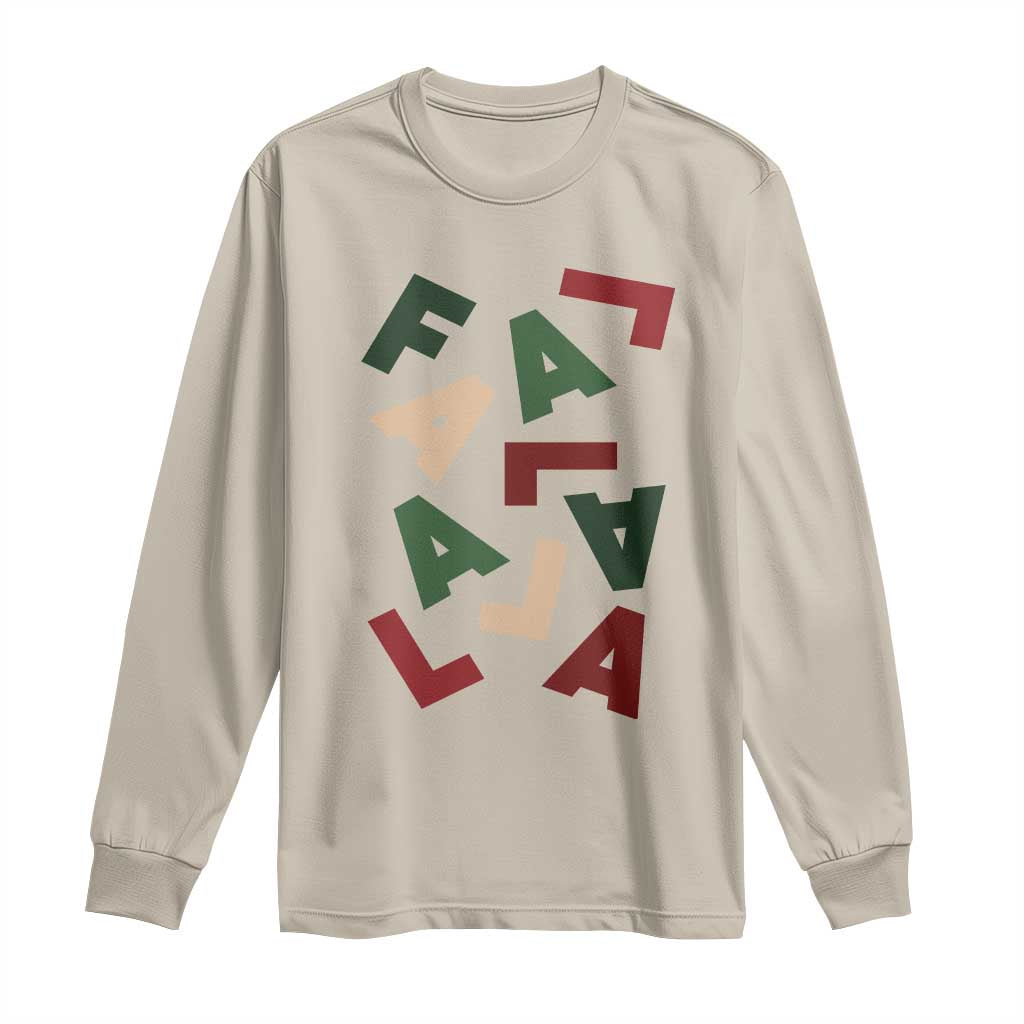 Funny Fa La La 8 Christmas Carol Holiday Long Sleeve Shirt TS11 Sand Print Your Wear