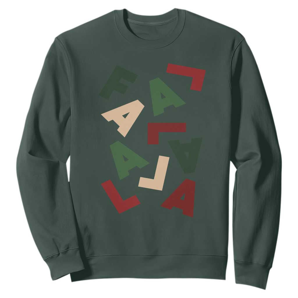 Funny Fa La La 8 Christmas Carol Holiday Sweatshirt TS11 Dark Forest Green Print Your Wear