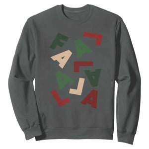 Funny Fa La La 8 Christmas Carol Holiday Sweatshirt TS11 Dark Heather Print Your Wear