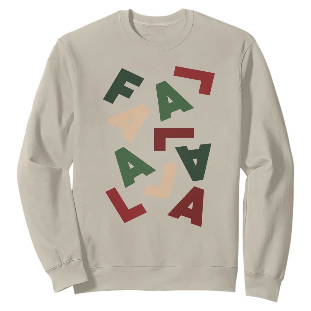 Funny Fa La La 8 Christmas Carol Holiday Sweatshirt TS11 Sand Print Your Wear