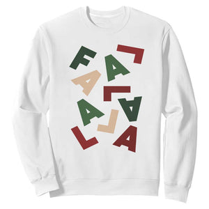 Funny Fa La La 8 Christmas Carol Holiday Sweatshirt TS11 White Print Your Wear