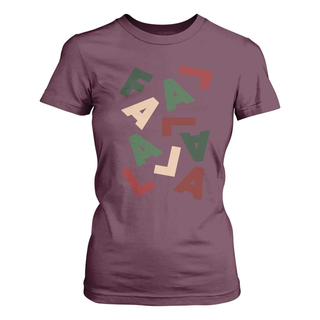 Funny Fa La La 8 Christmas Carol Holiday T Shirt For Women TS11 Maroon Print Your Wear
