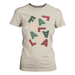 Funny Fa La La 8 Christmas Carol Holiday T Shirt For Women TS11 Sand Print Your Wear