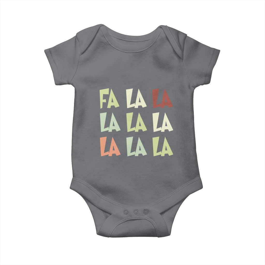 Funny Fa La La 8 Christmas Carol Song Holiday Baby Onesie TS11 Charcoal Print Your Wear