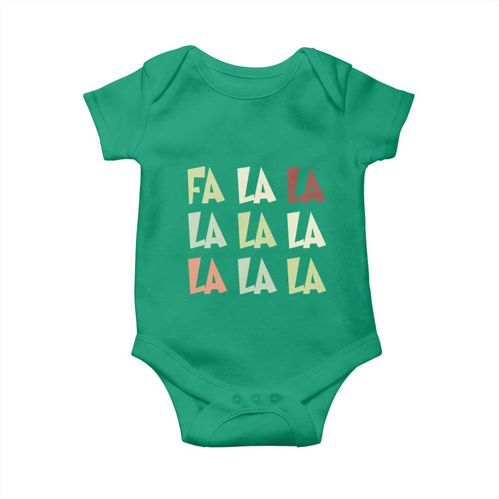 Funny Fa La La 8 Christmas Carol Song Holiday Baby Onesie TS11 Irish Green Print Your Wear