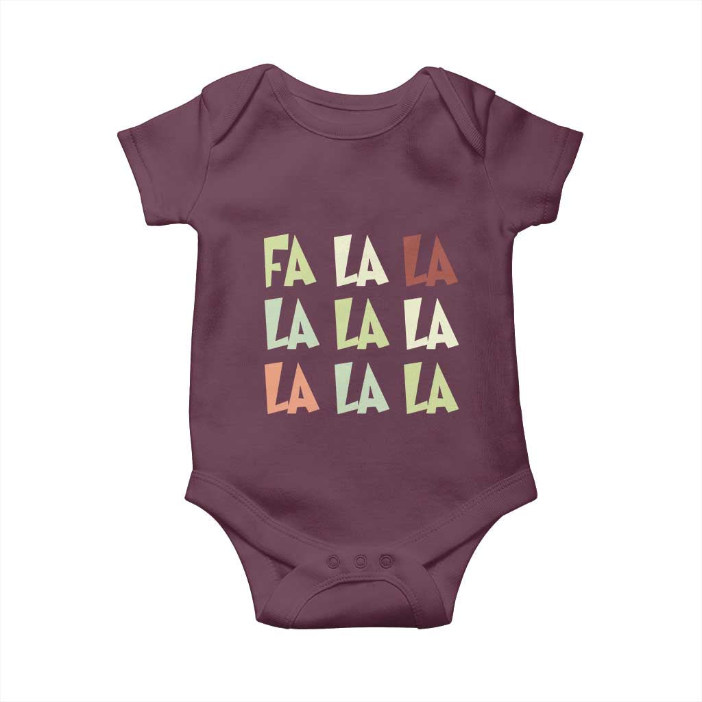 Funny Fa La La 8 Christmas Carol Song Holiday Baby Onesie TS11 Maroon Print Your Wear