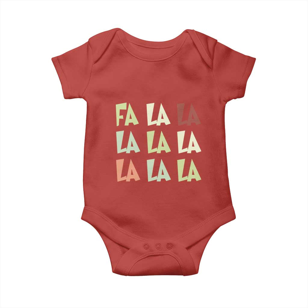 Funny Fa La La 8 Christmas Carol Song Holiday Baby Onesie TS11 Red Print Your Wear