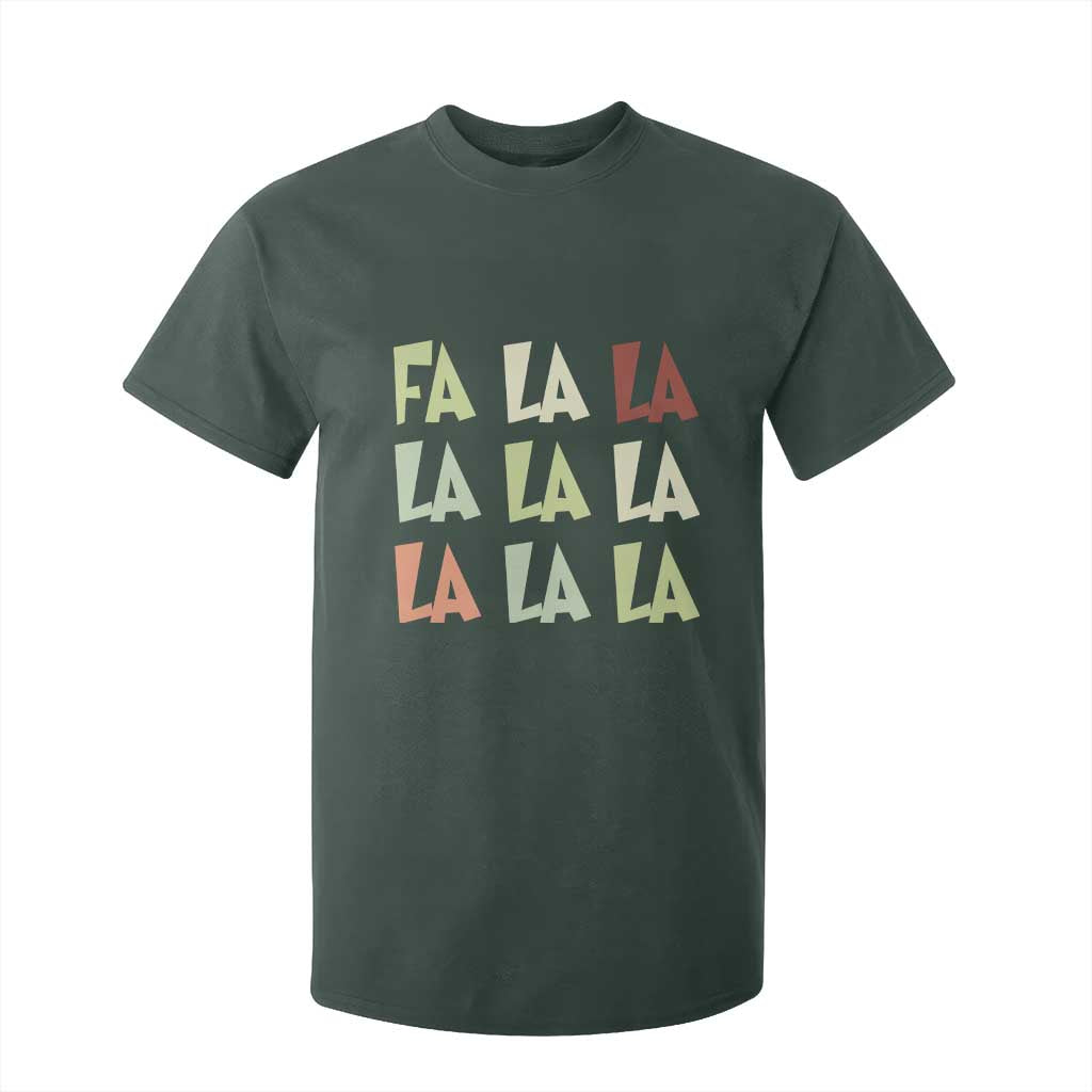 Funny Fa La La 8 Christmas Carol Song Holiday T Shirt For Kid TS11 Dark Forest Green Print Your Wear