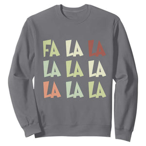 Funny Fa La La 8 Christmas Carol Song Holiday Sweatshirt TS11 Charcoal Print Your Wear