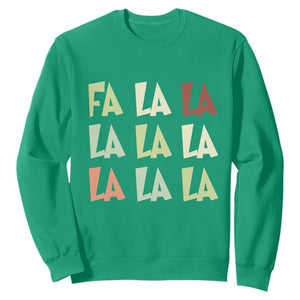 Funny Fa La La 8 Christmas Carol Song Holiday Sweatshirt TS11 Irish Green Print Your Wear