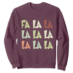 Funny Fa La La 8 Christmas Carol Song Holiday Sweatshirt TS11 Maroon Print Your Wear