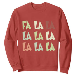 Funny Fa La La 8 Christmas Carol Song Holiday Sweatshirt TS11 Red Print Your Wear