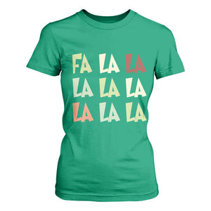 Funny Fa La La 8 Christmas Carol Song Holiday T Shirt For Women TS11 Irish Green Print Your Wear
