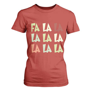 Funny Fa La La 8 Christmas Carol Song Holiday T Shirt For Women TS11 Red Print Your Wear