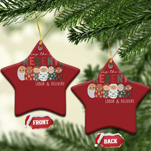 Funny Xmas Labor And Delivery Nurse Christmas Ornament We Wrap The Cutest Presents L&D Nurse TS11 Star Red Print Your Wear